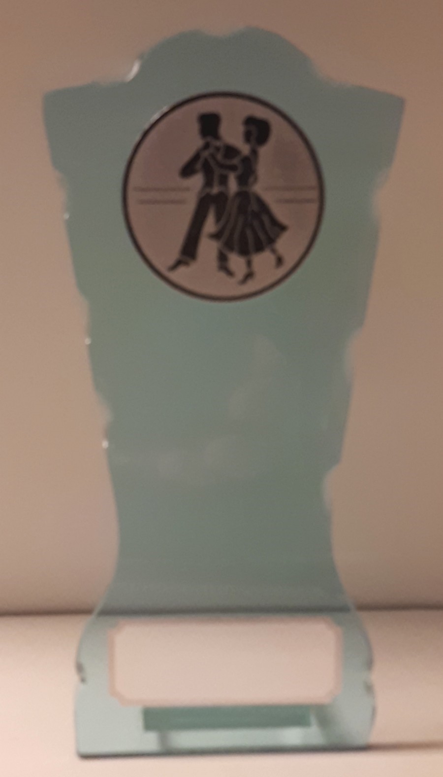 GLU-NE08 Glasstandaard Blauw met afslag Ø 50 LAATSTE OP=OP!!